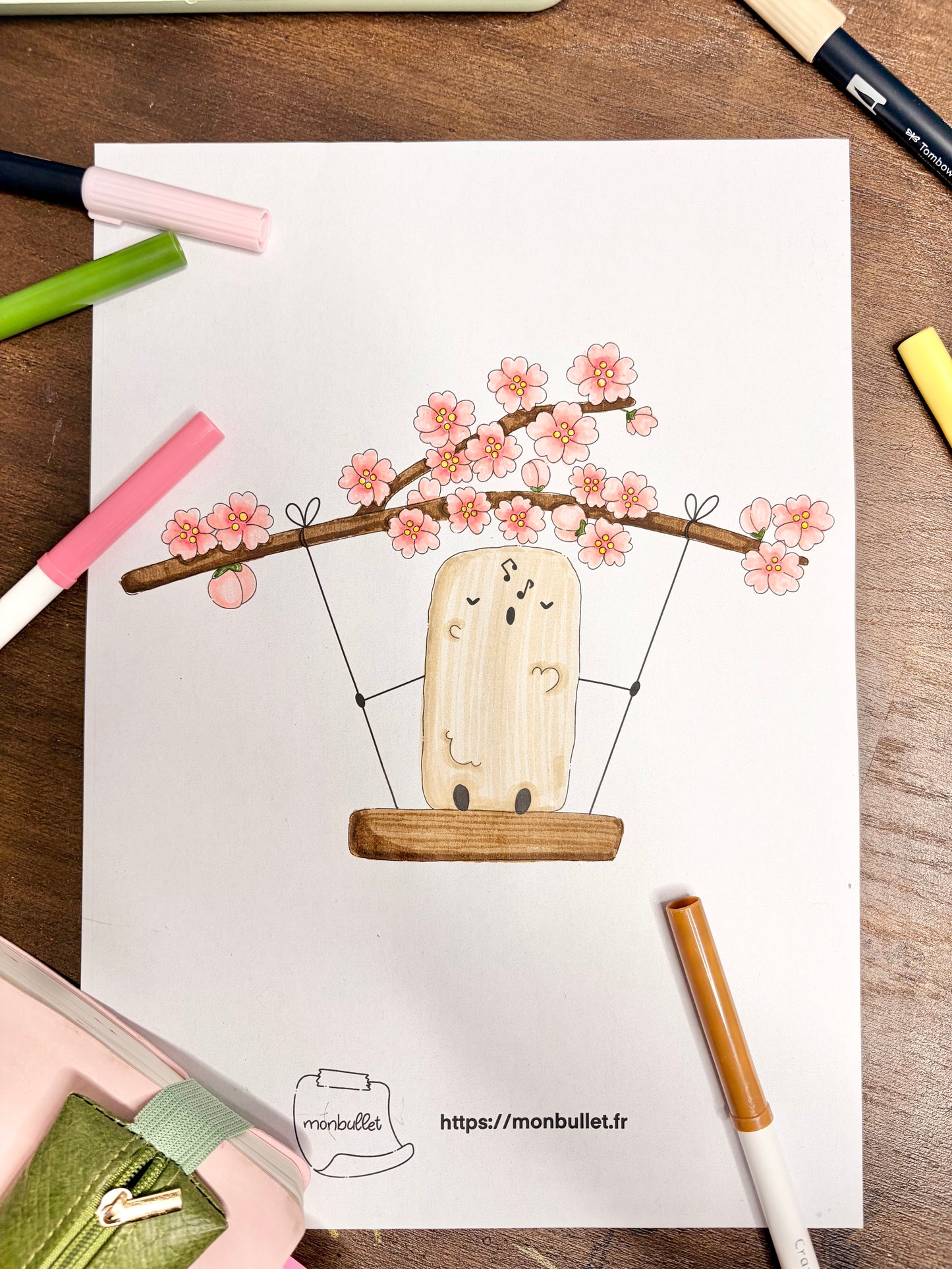 Feuille de coloriage « Sakura & corndog »