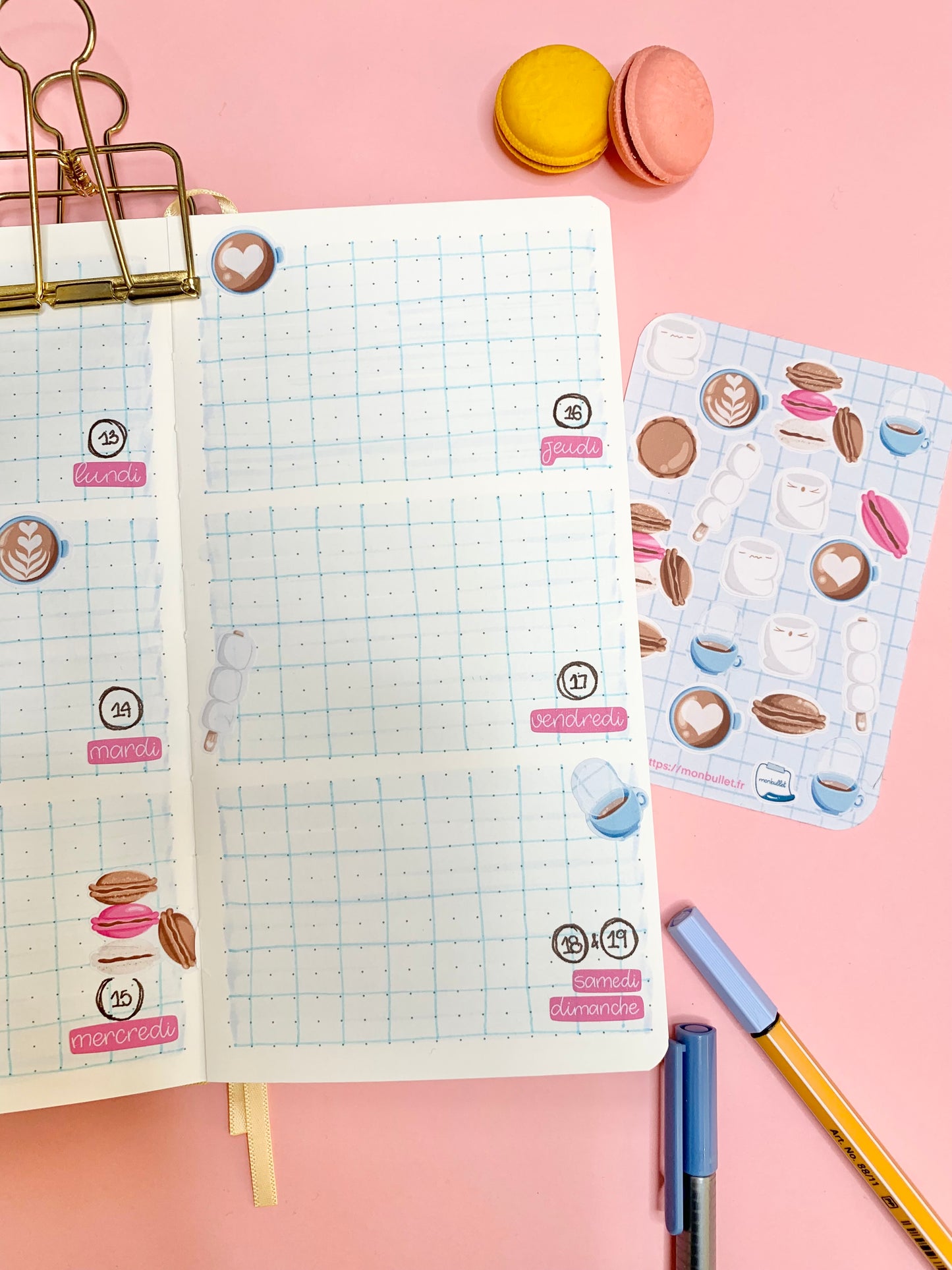 Feuille d’autocollants / stickers mat « It’s marshy hot » ( bullet ,journaling , déco , scrap , …etc)