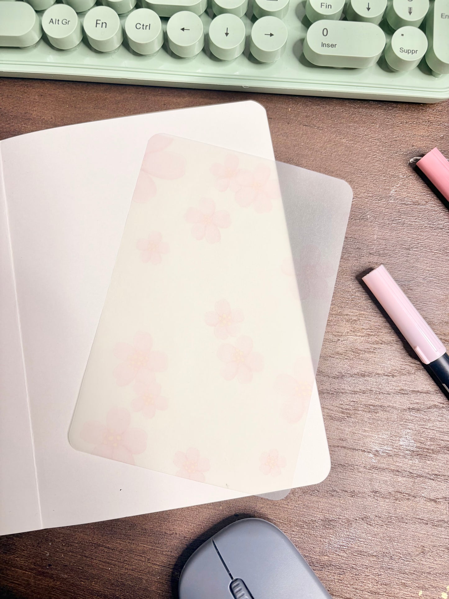 Feuille de scrapbooking / journaling transparente « Sakura & Corndog » ( bullet ,journaling , déco , scrap , …etc) (Copie)