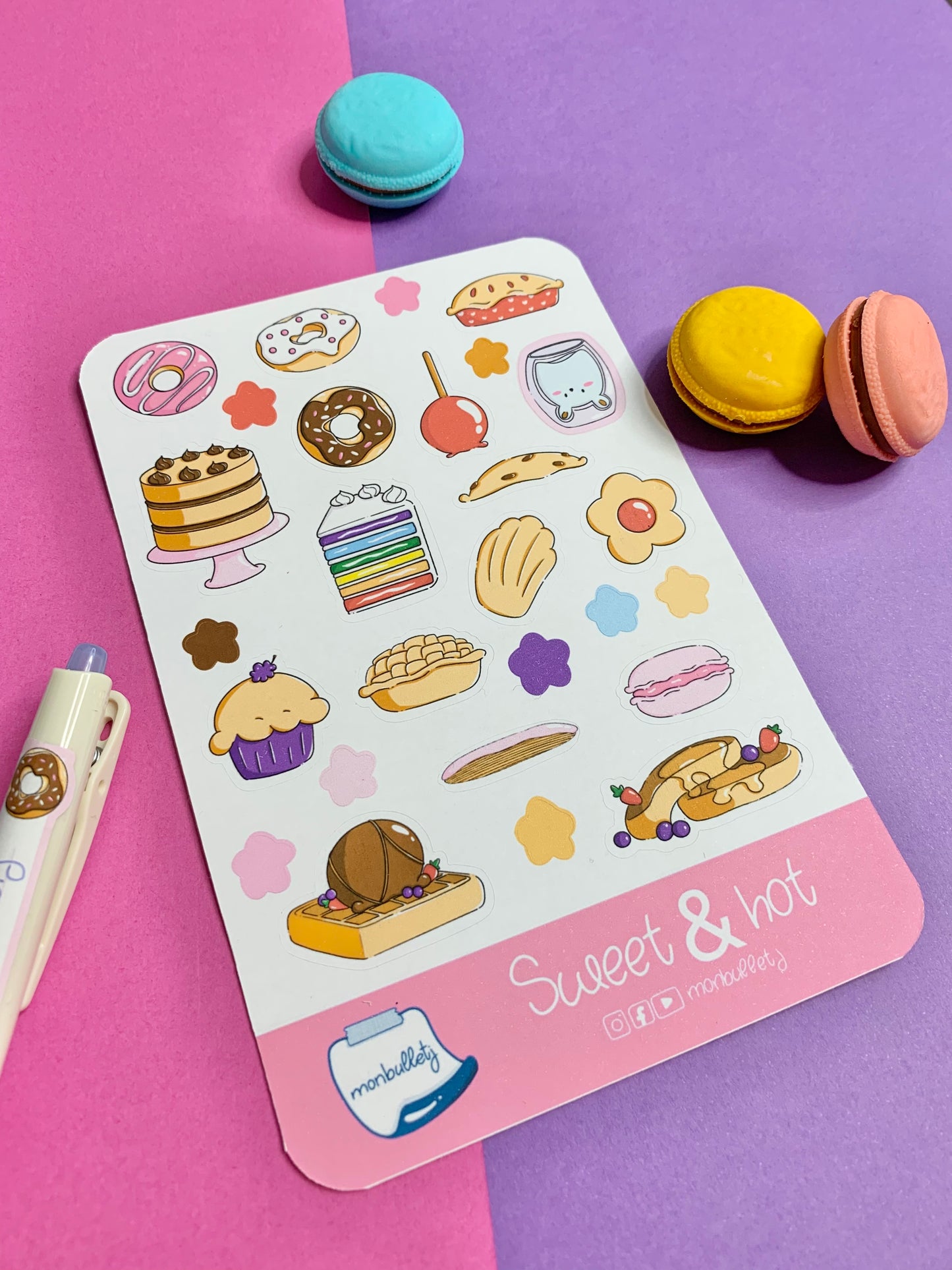 Feuille d’autocollants / stickers Sweet & Hot