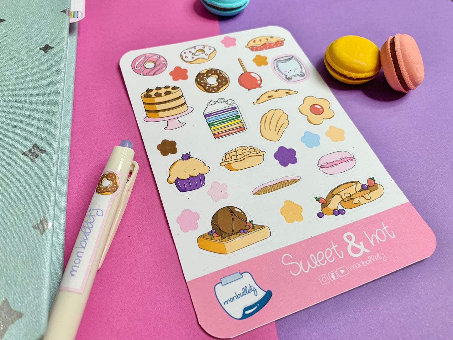 Feuille d’autocollants / stickers Sweet & Hot