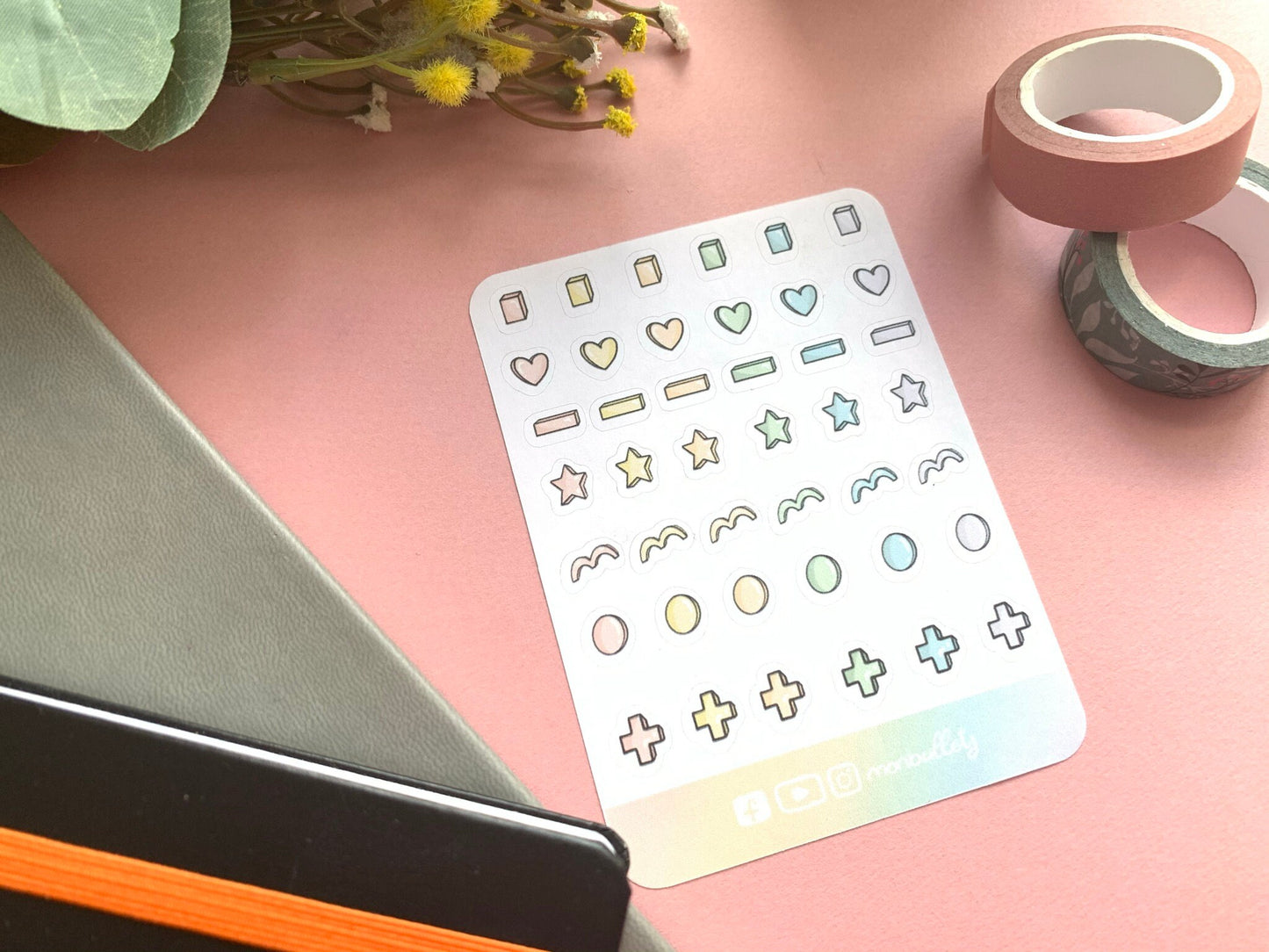 Feuille d’autocollants /stickers confettis