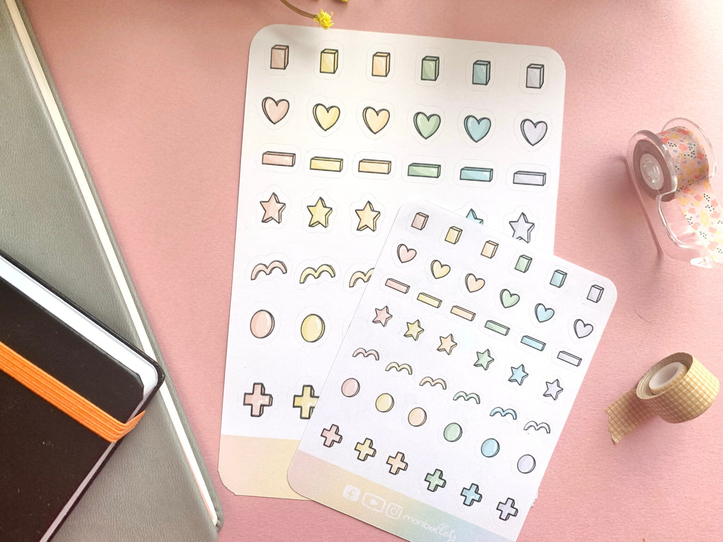 Feuille d’autocollants /stickers confettis