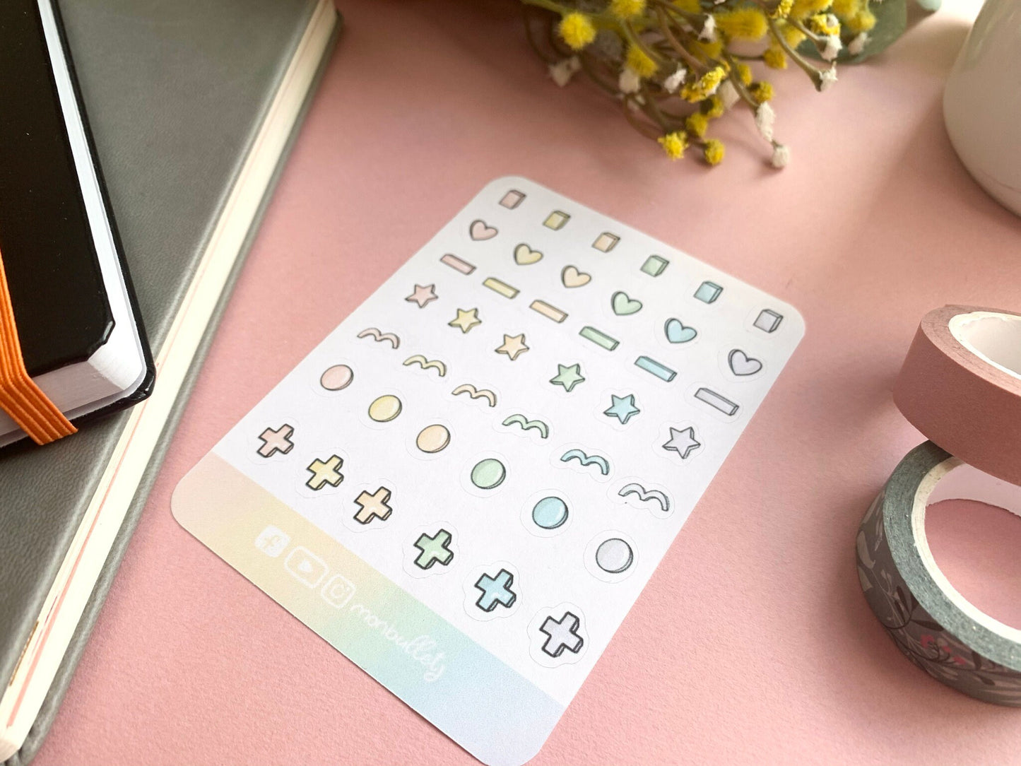 Feuille d’autocollants /stickers confettis