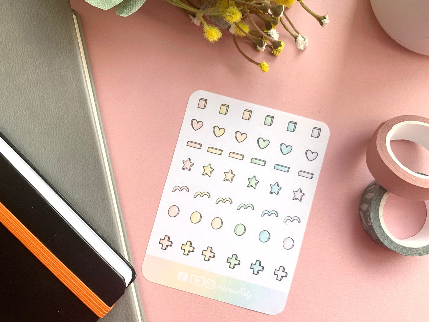Feuille d’autocollants /stickers confettis