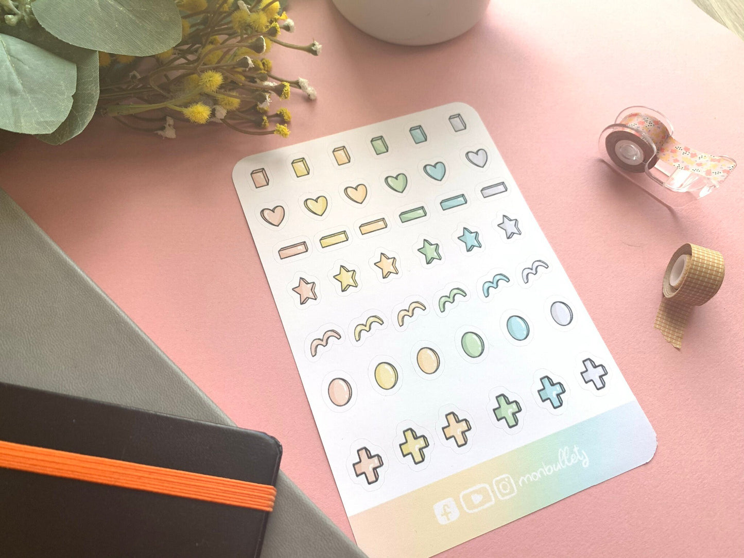 Feuille d’autocollants /stickers confettis