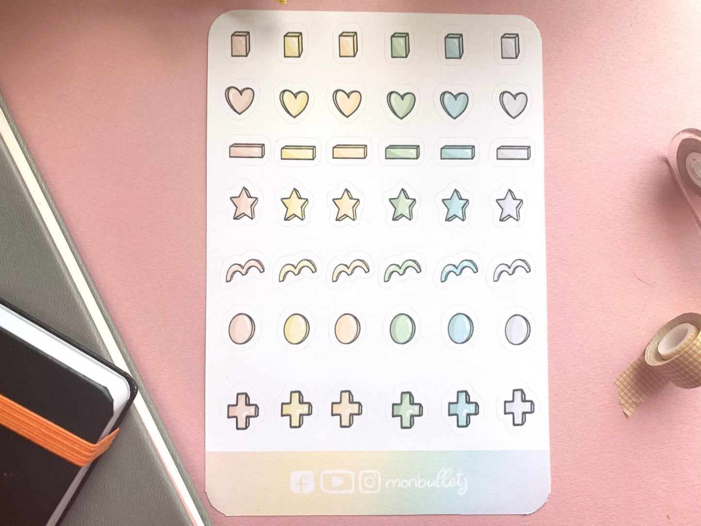 Feuille d’autocollants /stickers confettis