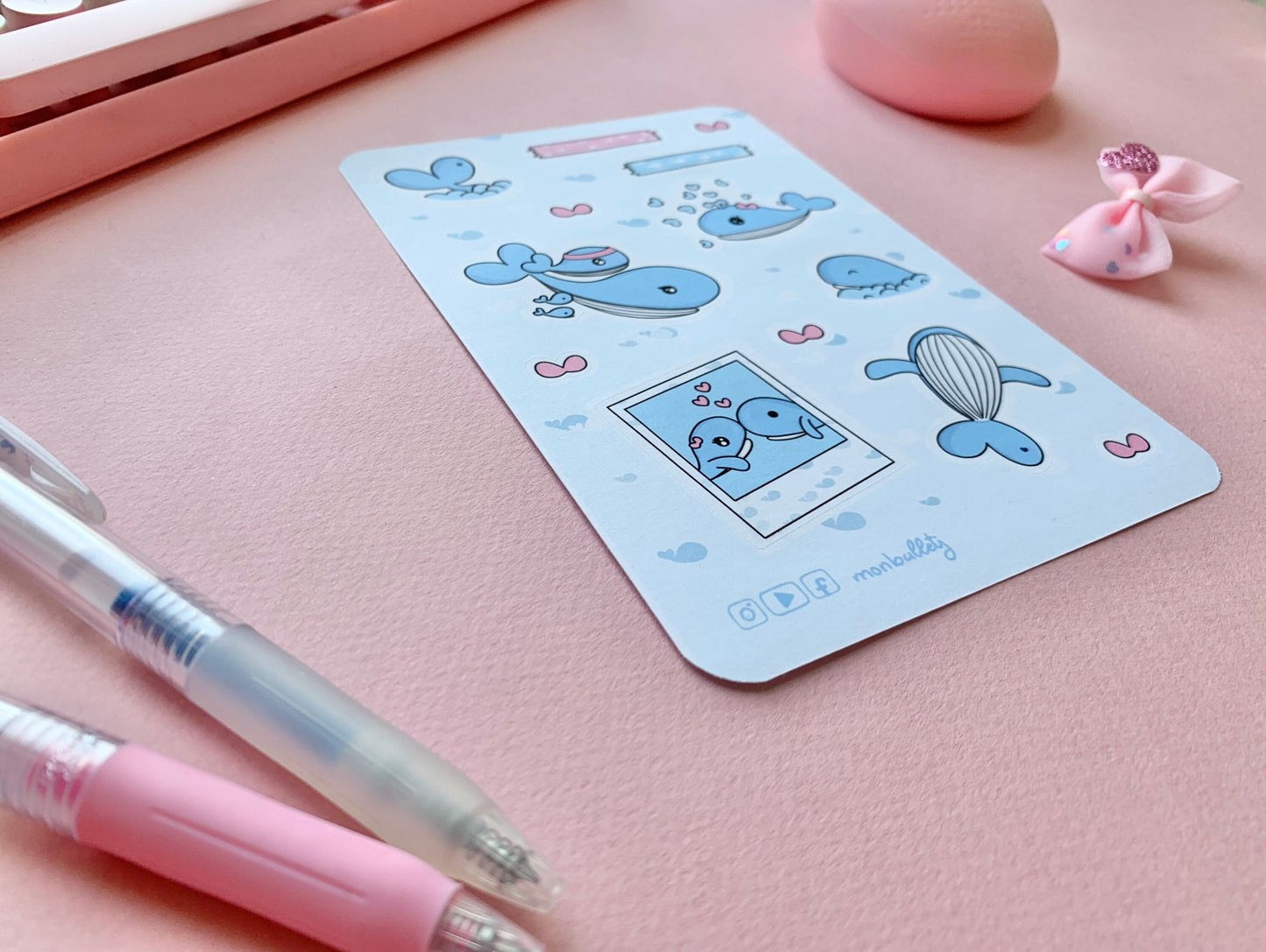 Feuille d’autocollants / stickers « Very whale »