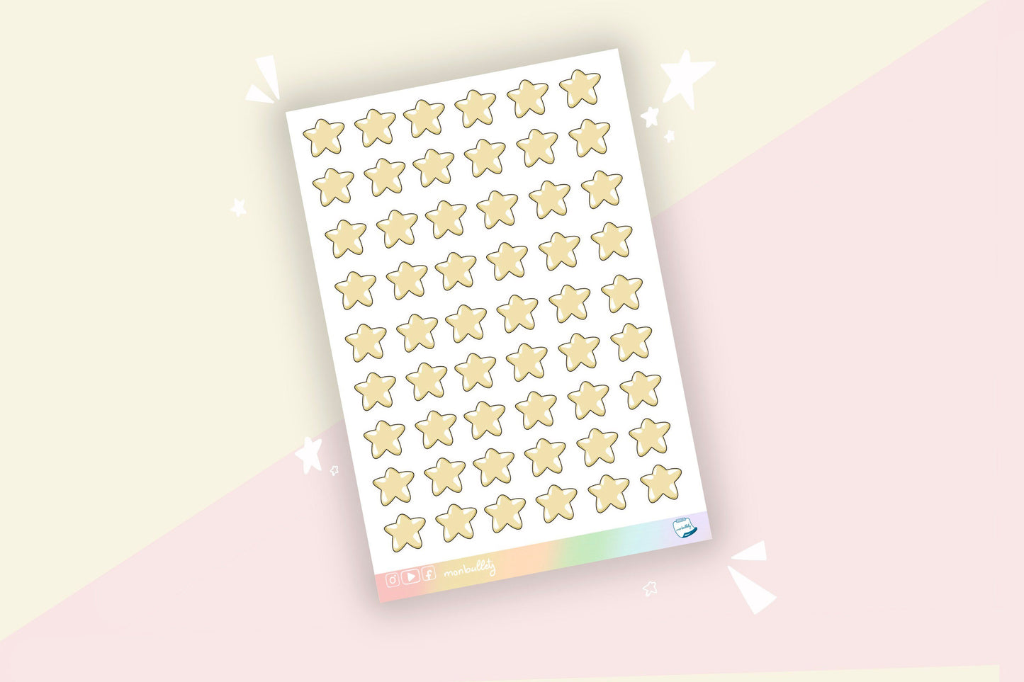 Feuille d’autocollants / stickers étoiles