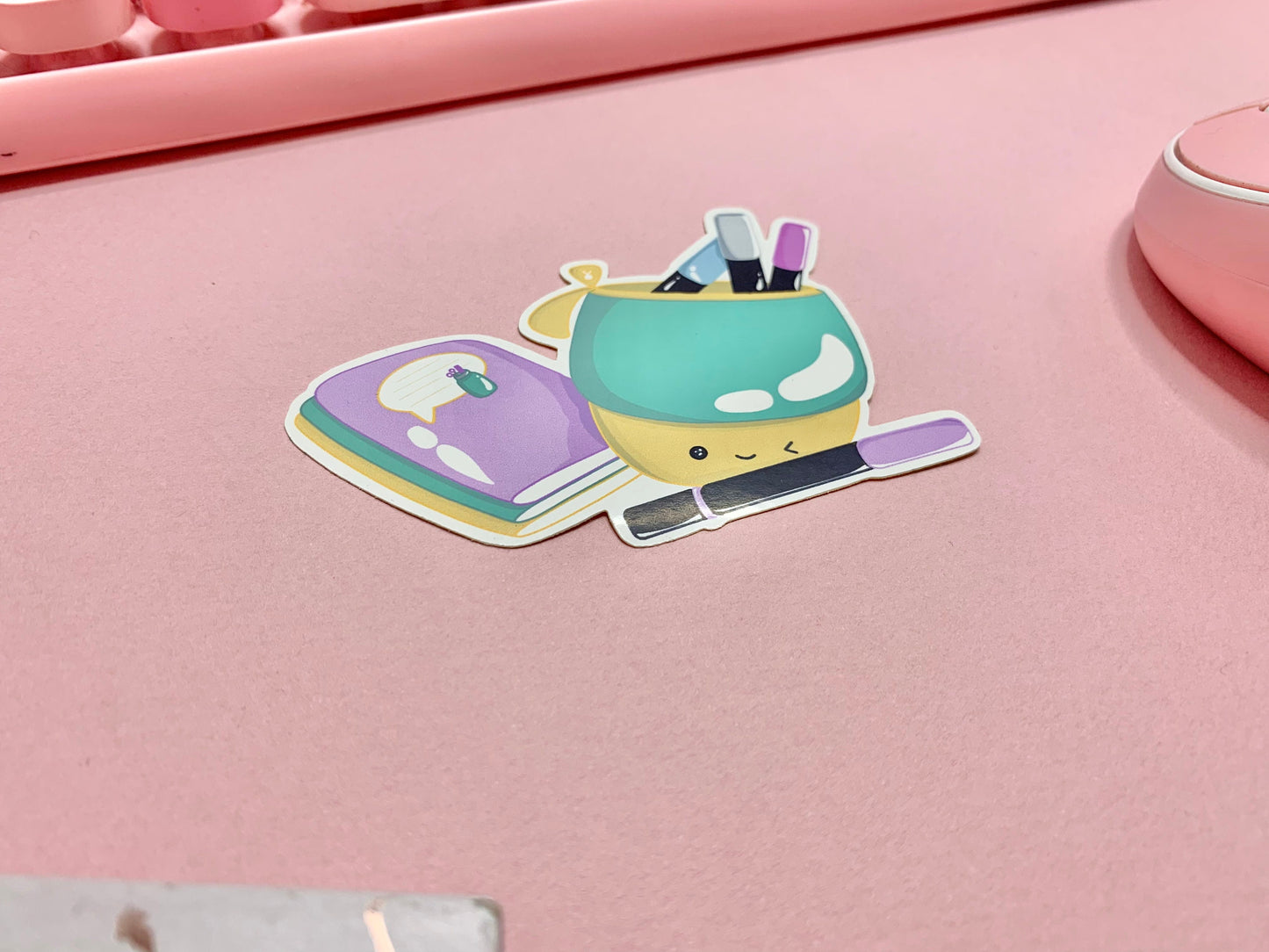 Die-cut / Autocollant/sticker brillant (glossy) Trousse à crayon ( bullet ,journaling , déco , scrap , …etc)