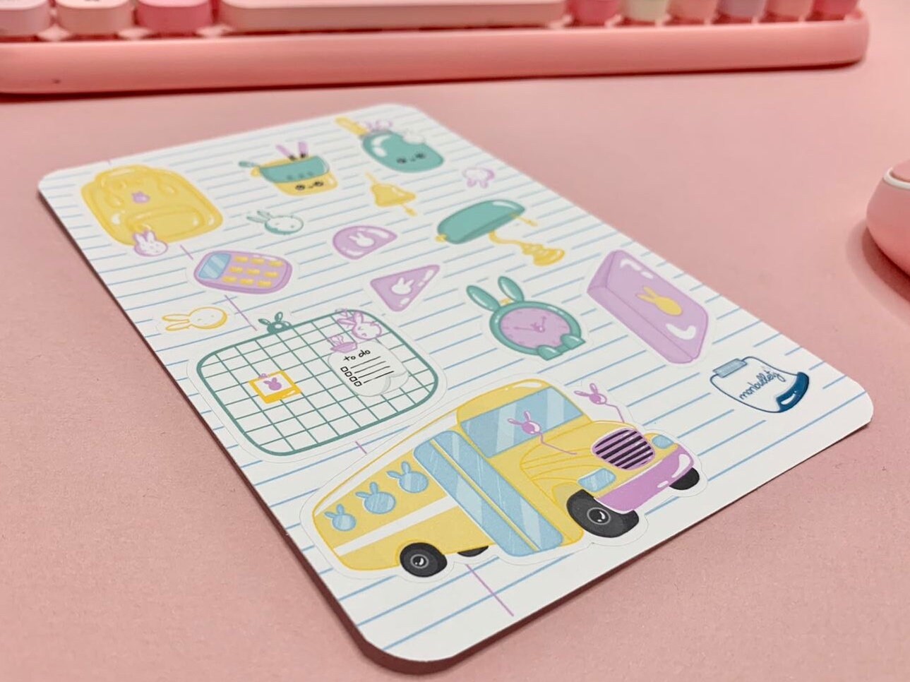 Feuille d’autocollants / stickers mat école/classe/université ( bullet ,journaling , déco , scrap , …etc)