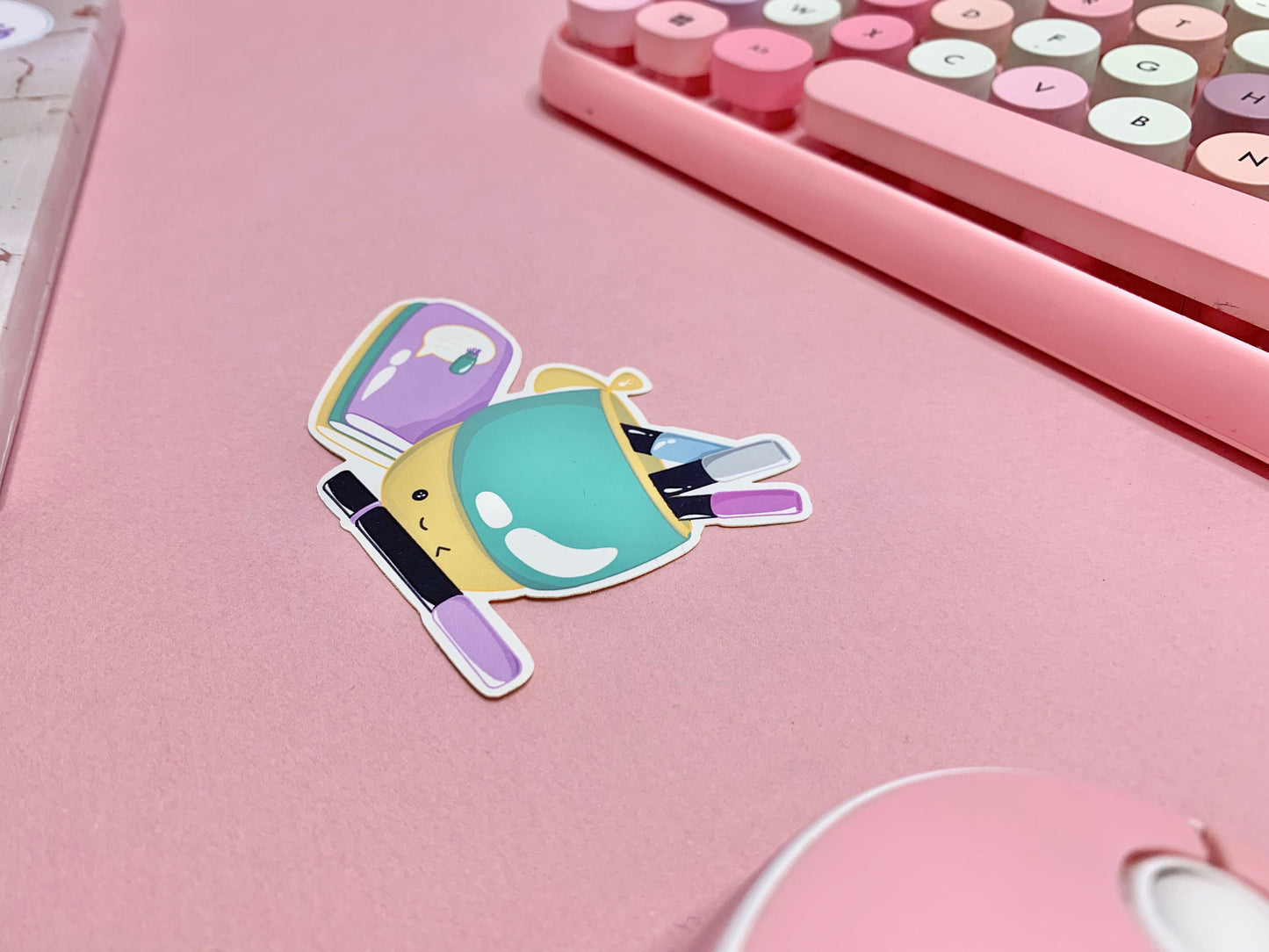 Die-cut / Autocollant/sticker brillant (glossy) Trousse à crayon ( bullet ,journaling , déco , scrap , …etc)