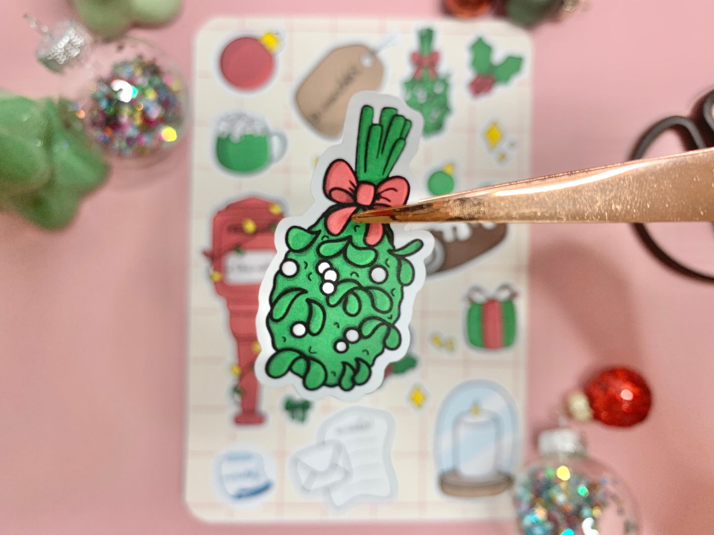 Feuille d’autocollants / stickers mat Noël mood ( bullet ,journaling , déco , scrap , …etc)