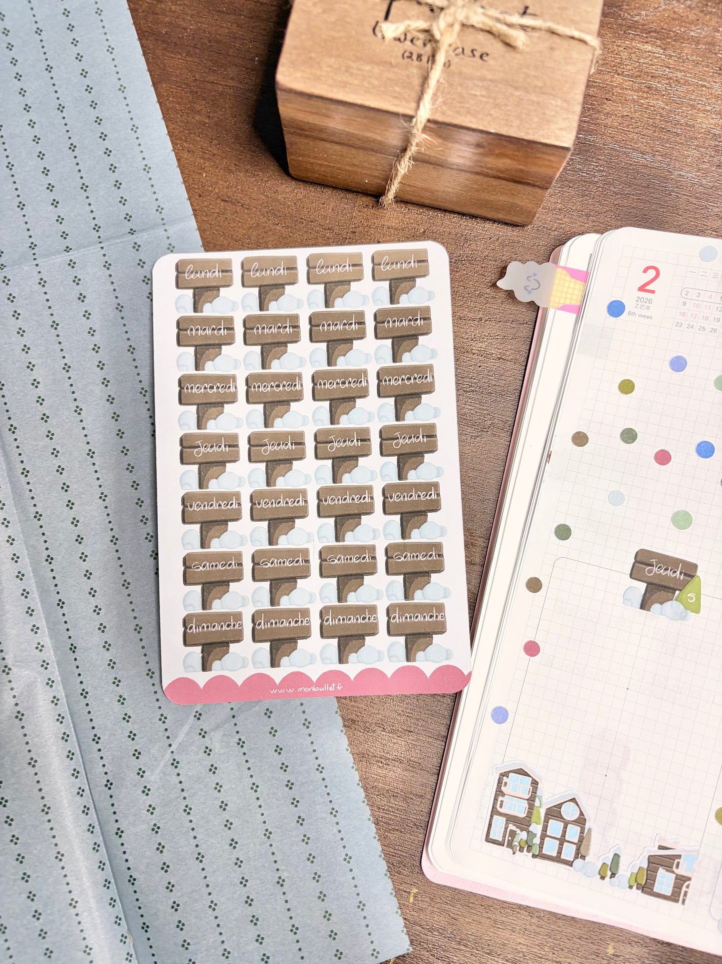 Kit d’autocollants  « Ski » pour faire un mois de bullet rapidement( bullet ,journaling , déco , scrap , …etc)