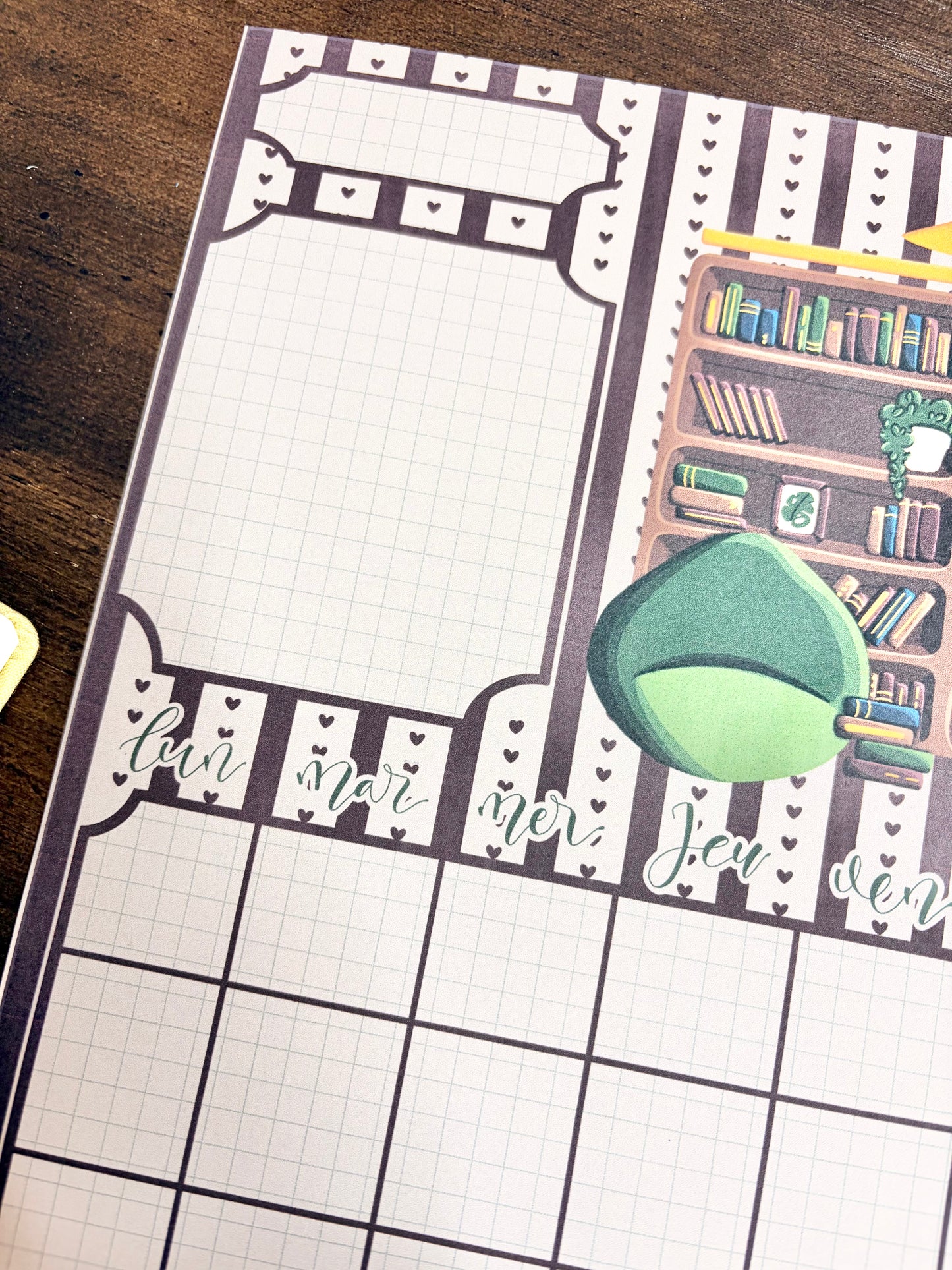 Calendrier mensuel digital « Cosy & book »