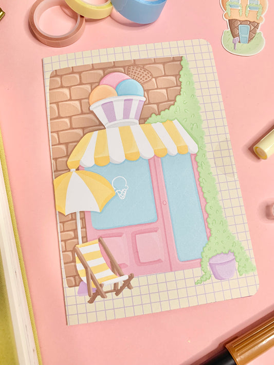Kit d’autocollants  « Dreamy ice cream » pour faire un mois de bullet rapidement( bullet ,journaling , déco , scrap , …etc)