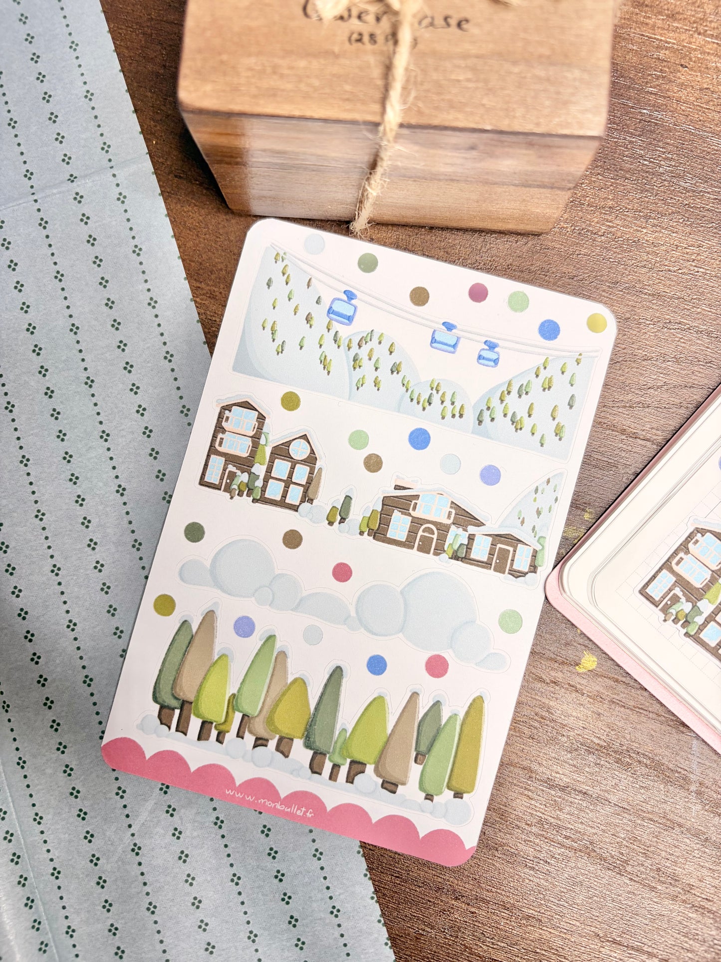 Kit d’autocollants  « Ski » pour faire un mois de bullet rapidement( bullet ,journaling , déco , scrap , …etc)