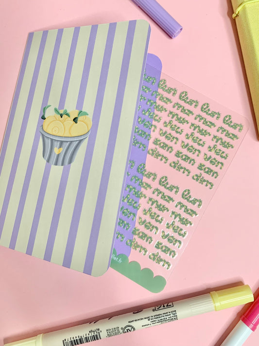 Feuille d’autocollants / stickers mat jours de la semaine « Sooooo lemony » ( bullet ,journaling , déco , scrap , …etc)