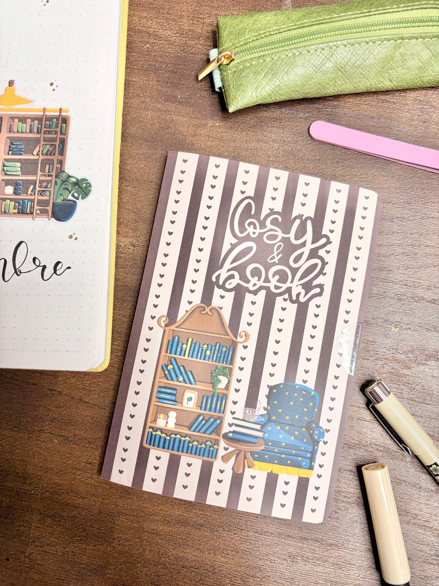 Kit d’autocollants  « Cosy and book » pour faire un mois de bullet rapidement( bullet ,journaling , déco , scrap , …etc)