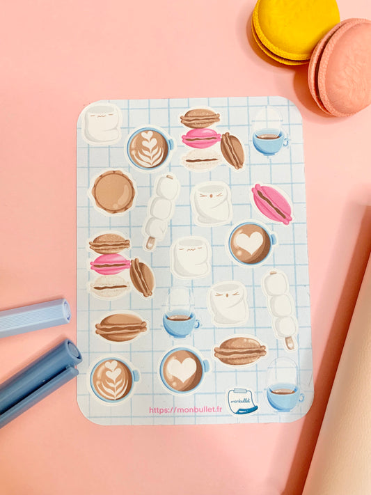 Feuille d’autocollants / stickers mat « It’s marshy hot » ( bullet ,journaling , déco , scrap , …etc)