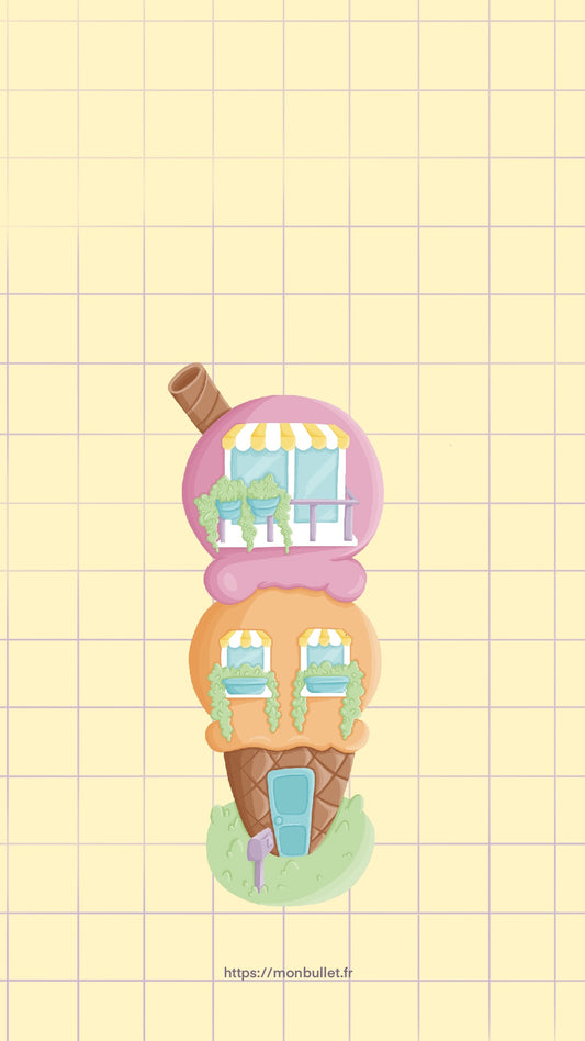 Fond d’écran pour téléphone « Dreamy ice cream»