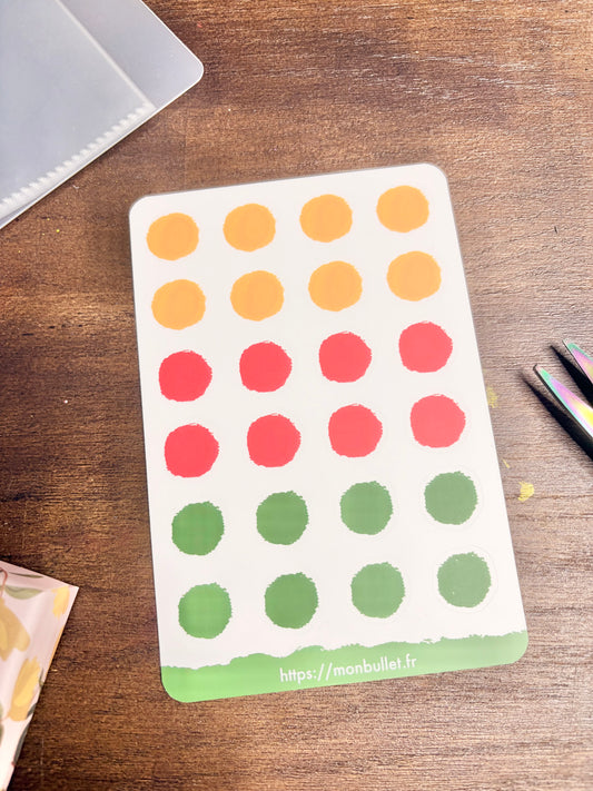 Feuille d’autocollants / stickers transparents mat taches de peinture « Londres » ( bullet ,journaling , déco , scrap , …etc)