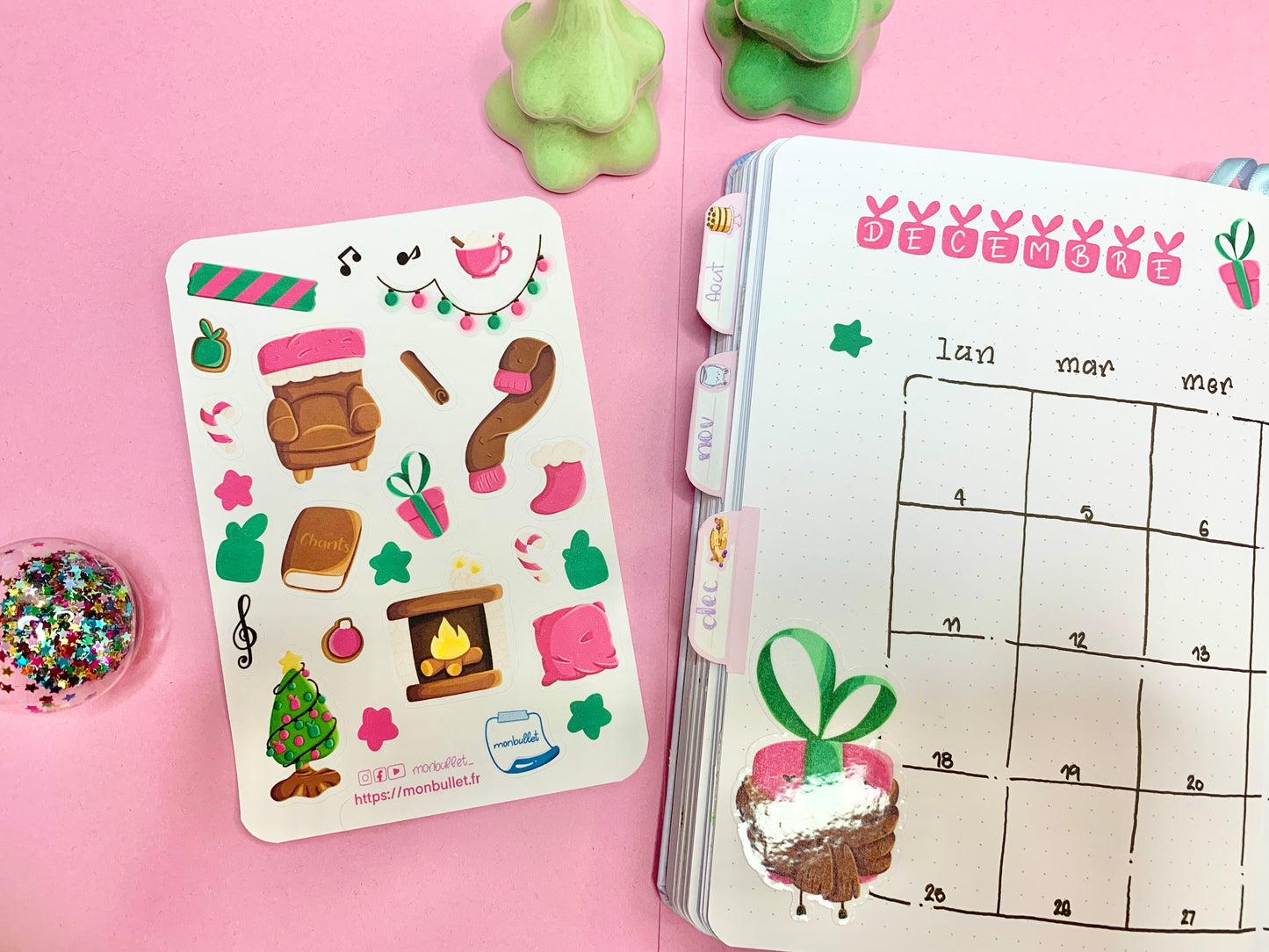 Feuille d’autocollants / stickers mat Git’s dailie( bullet ,journaling , déco , scrap , …etc)