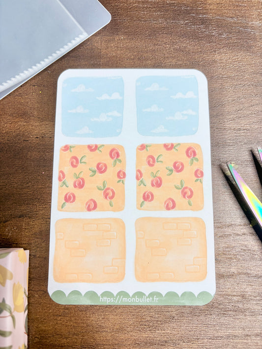 Feuille d’autocollants / stickers mat fonds « Londres » ( bullet ,journaling , déco , scrap , …etc)