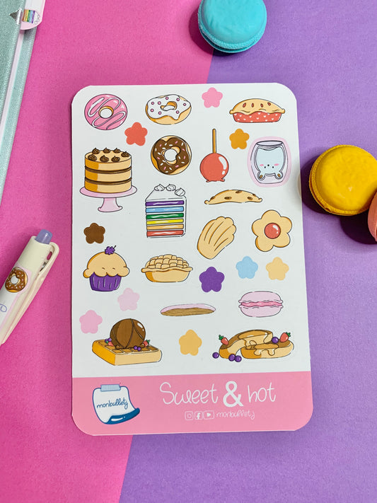 Feuille d’autocollants / stickers Sweet & Hot