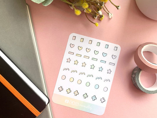 Feuille d’autocollants /stickers confettis