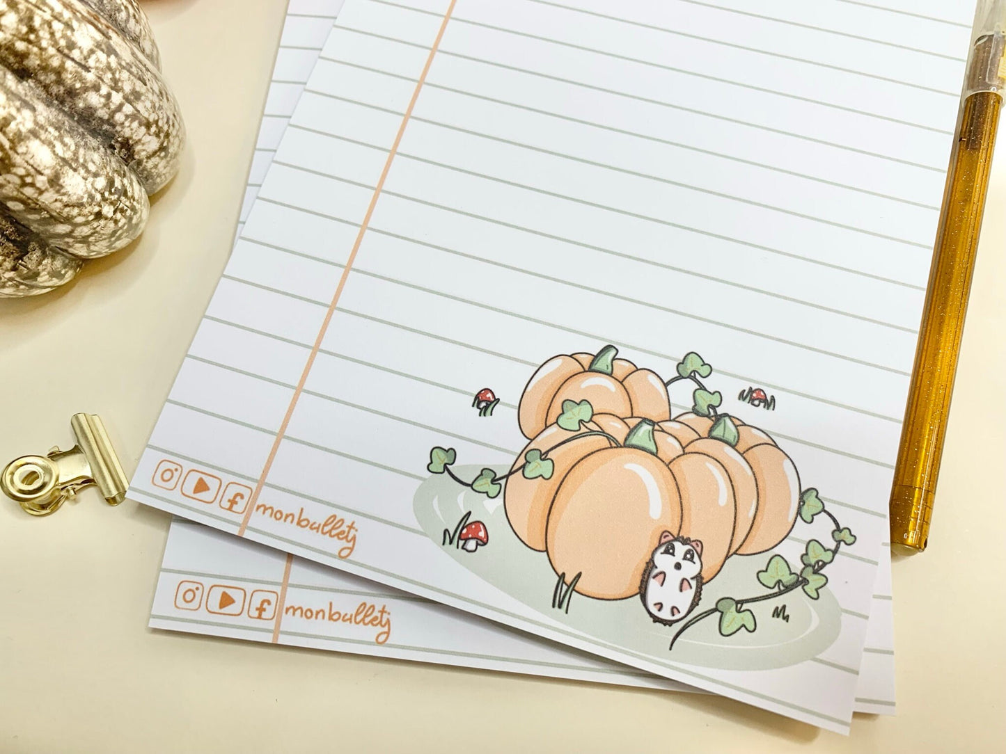Bloc-notes citrouilles