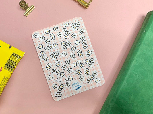Feuille d’autocollants / stickers mat fleur de fraisier ( bullet ,journaling , déco , scrap , …etc)